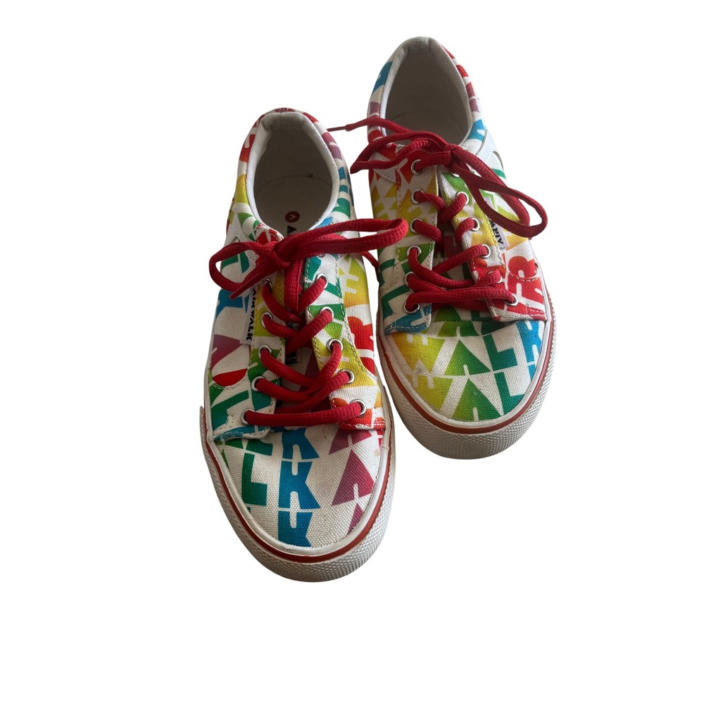 Airwalk Womens Rainbow Logo Canvas Sneakers Low Top Skate Shoes WARACE-3S Multi